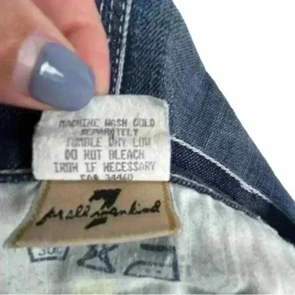 7 For All Mankind Women's Bootcut Jeans Size 28 Dark Blue Stretch Denim - Picture 7 of 16